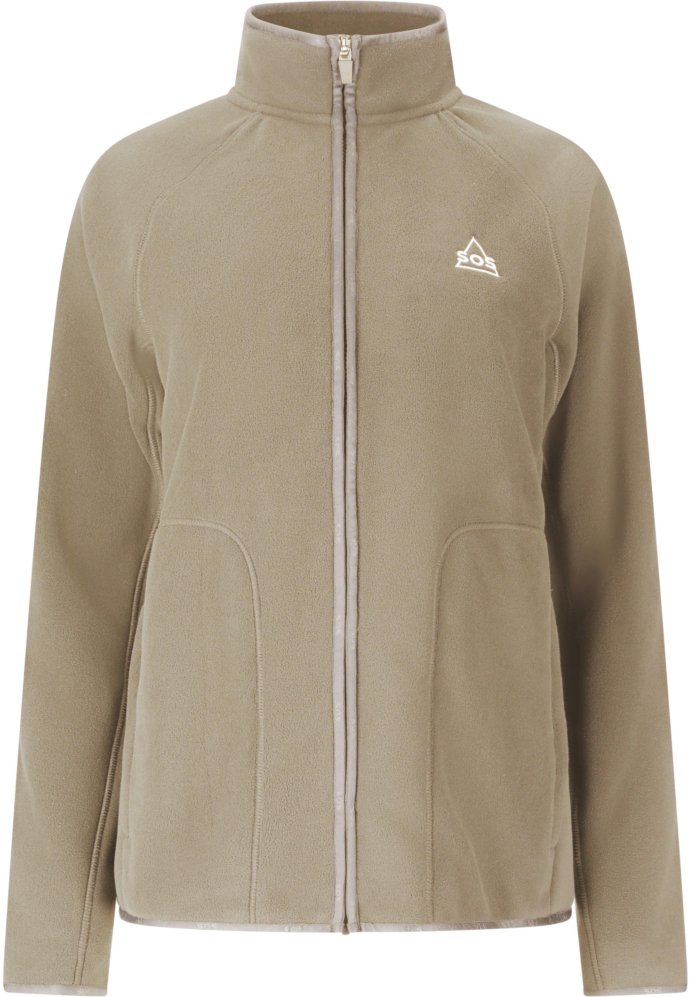 SOS Functionele fleece jas 'Munson' in Bruin: voorkant