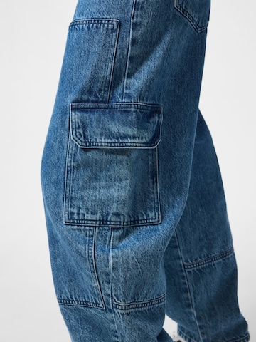 PIECES Baggy Cargo jeans 'SKY' in Blue