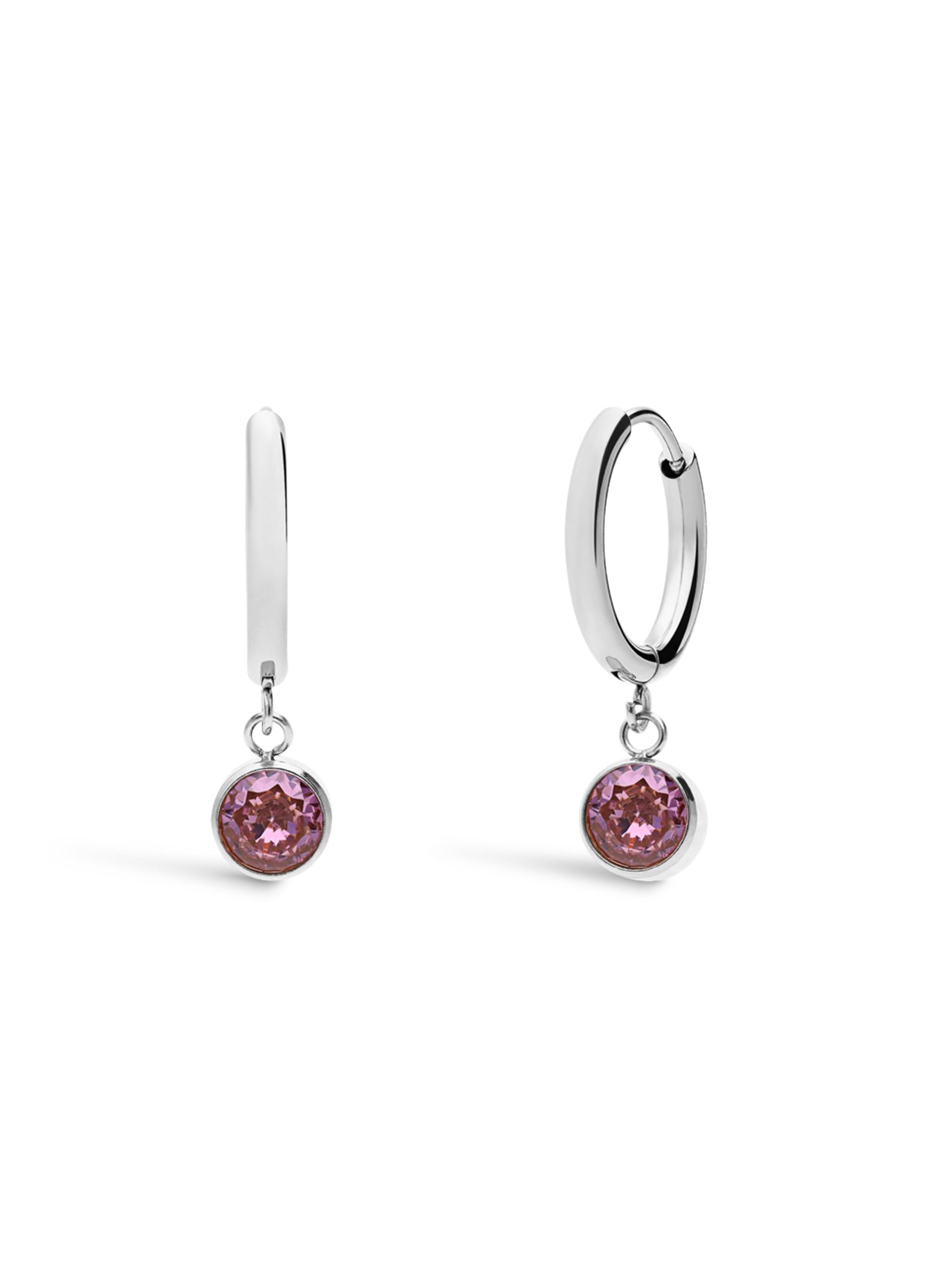 Lucardi Earrings in Silver: front
