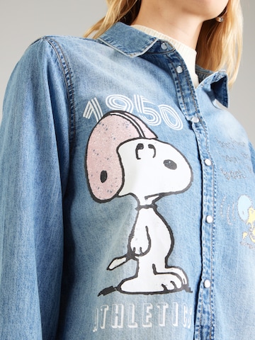 Camicia da donna 'Snoopy 1950 Athletics' di PRINCESS GOES HOLLYWOOD in blu