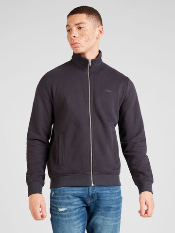 s.Oliver Sweatvest in Blauw: voorkant