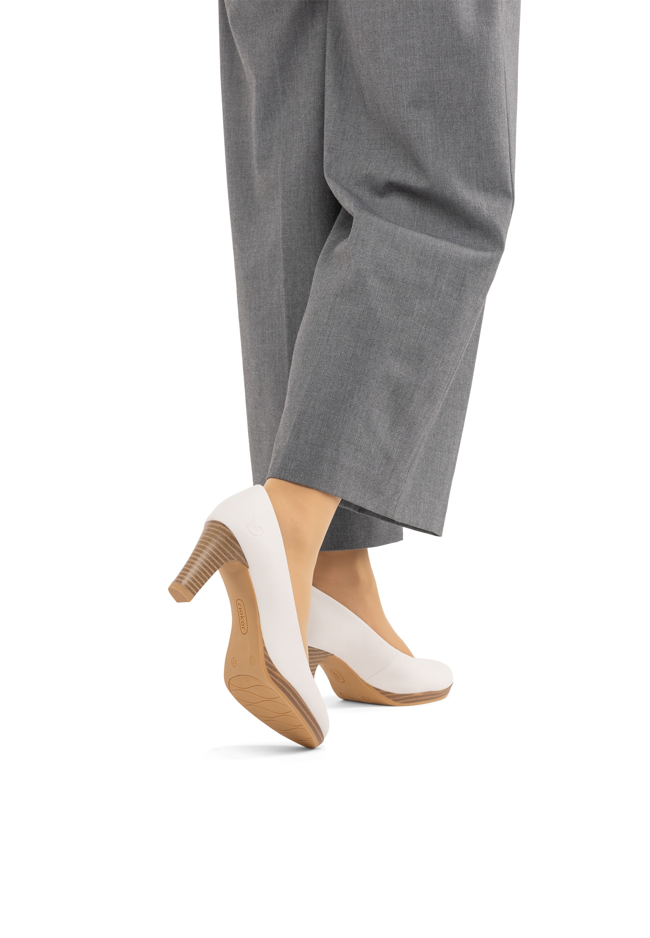 Escarpins Rieker en blanc : devant