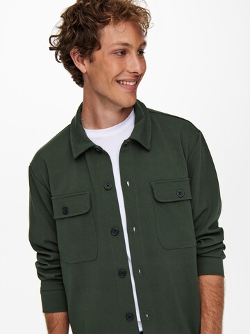 Only & Sons Comfort Fit Skjorte 'NEW KODYL' i grønn