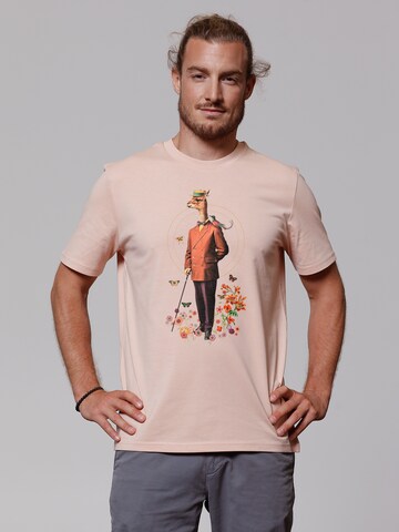 Watapparel Shirt ' Fancy Llama ' in Roze: voorkant