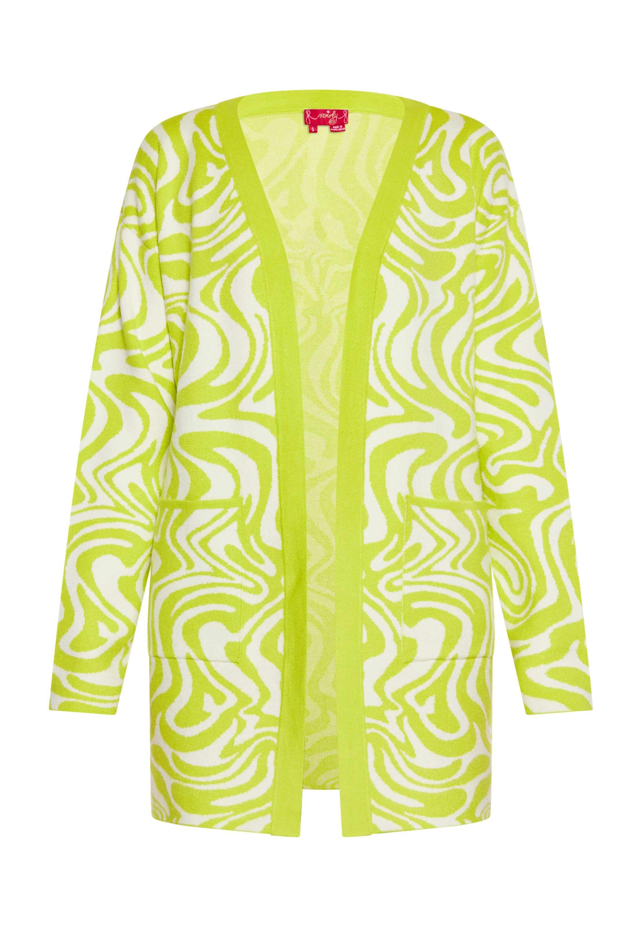 swirly Kardigán - Zelená: predná strana