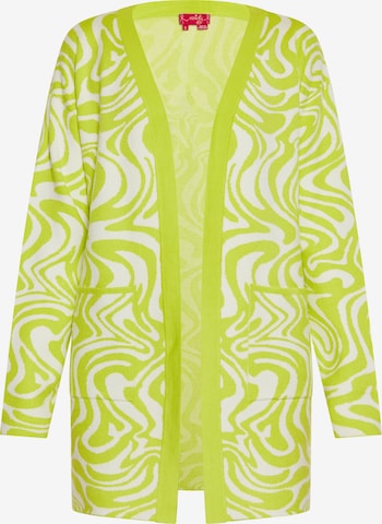 swirly Gebreid vest in Groen: voorkant