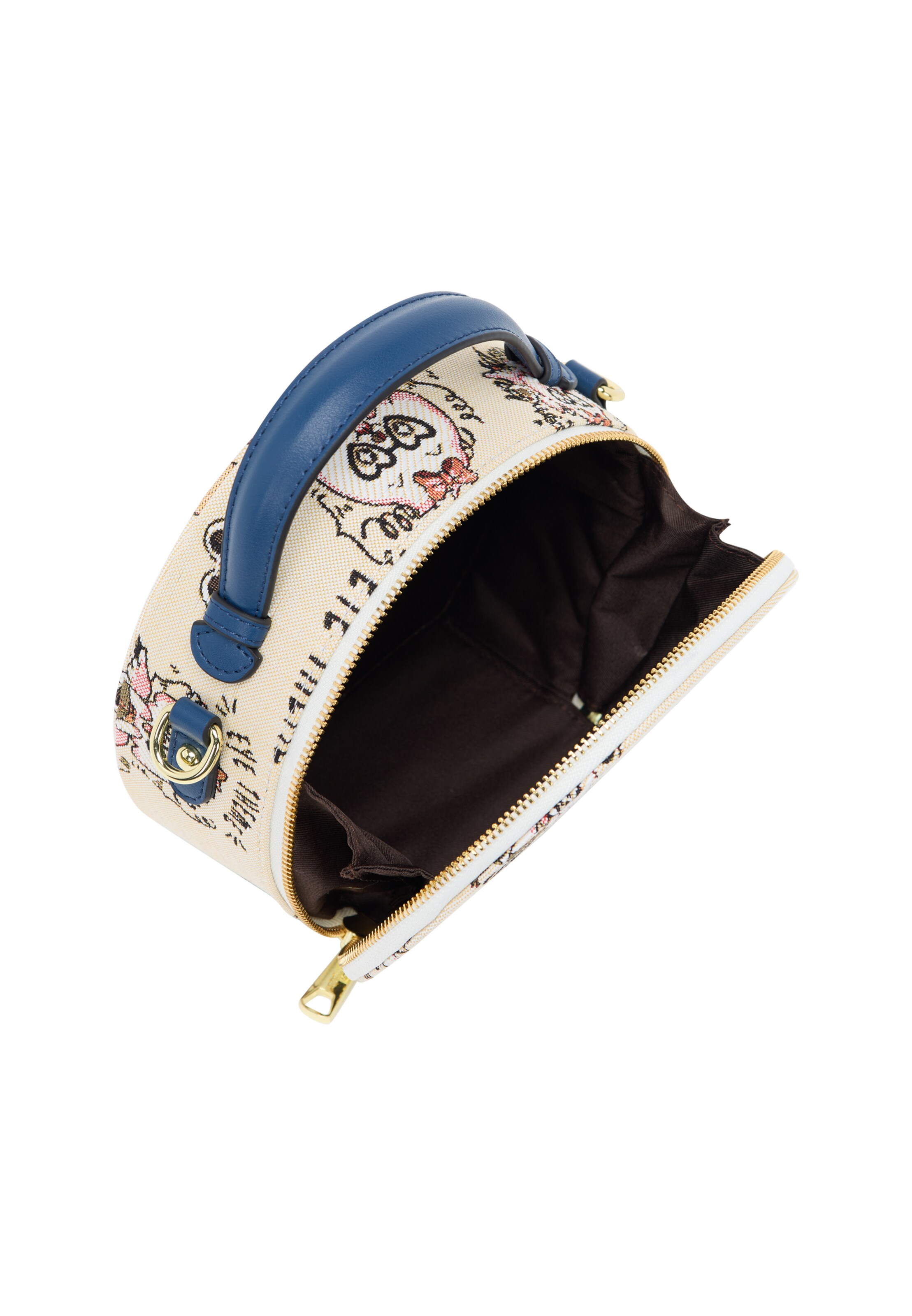 MYMO - Mala de ombro 'Pop Eyetheme' em branco