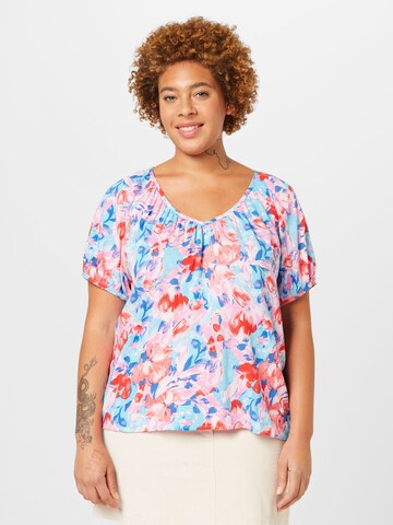 Vero Moda Curve Blouse 'GIA GORA' in Blue: front