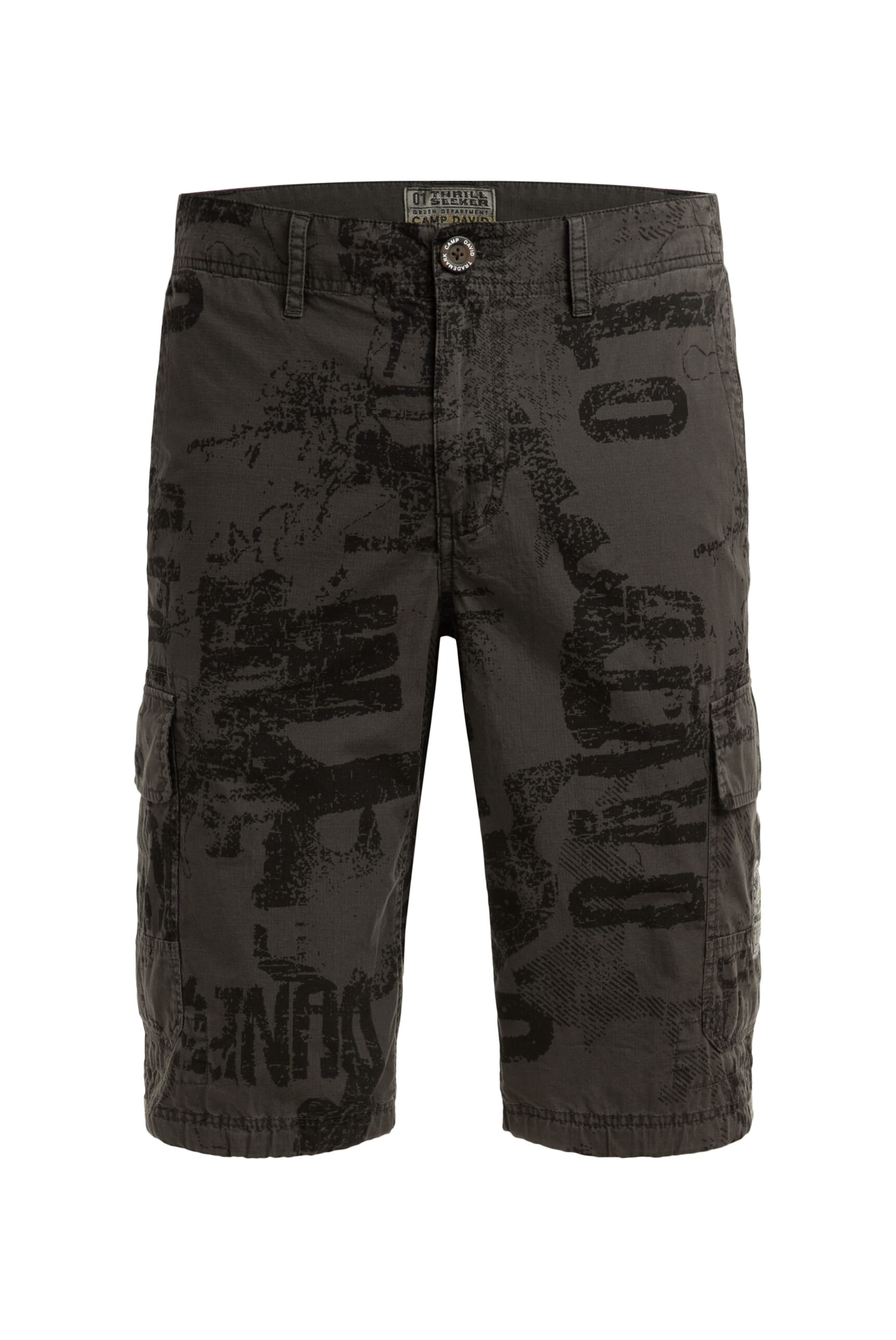 CAMP DAVID Regular Cargo Pants in Brown: front