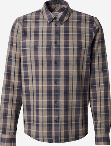 DAN FOX APPAREL Regular fit Button Up Shirt 'Marlon' in Blue: front