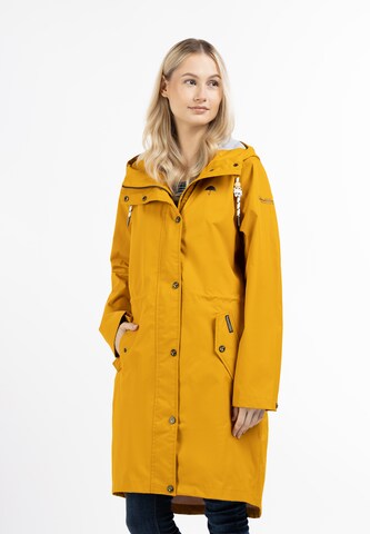 Manteau fonctionnel Schmuddelwedda en jaune : devant