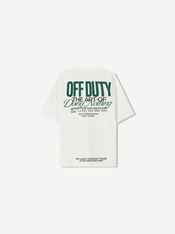 T-Shirt Bershka en blanc
