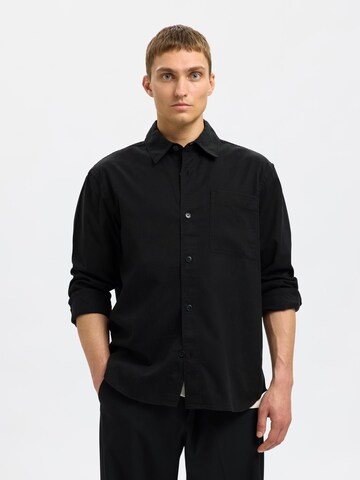 SELECTED HOMME Regular fit Overhemd in Zwart