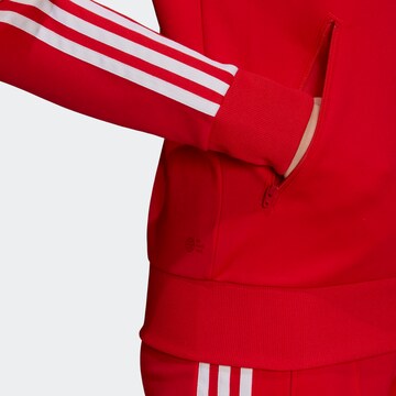 ADIDAS ORIGINALS Zip-Up Hoodie 'Primeblue Sst' in Red