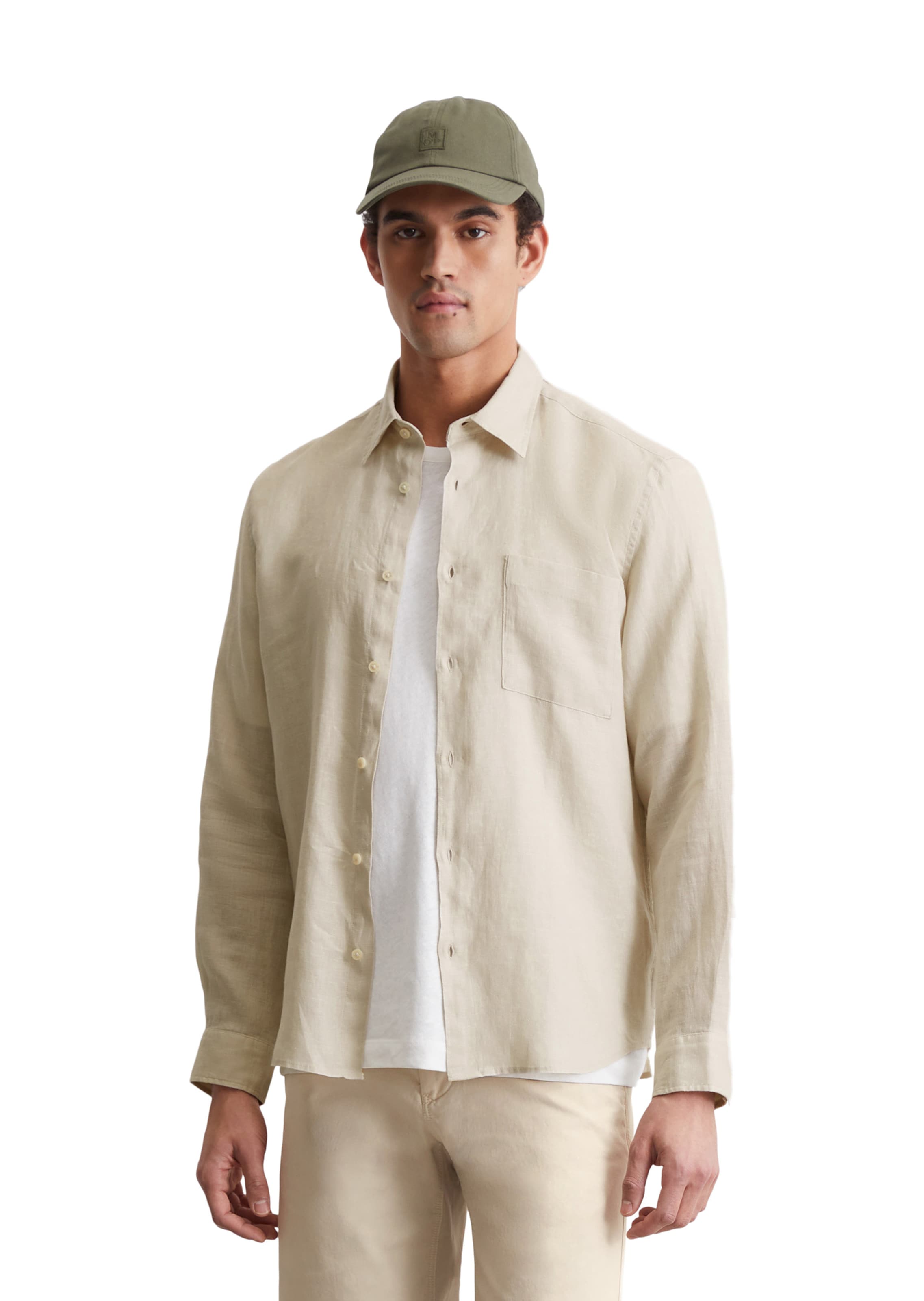 Marc O'Polo Regular Fit Hemd in Beige