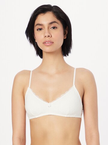 Cotton On Body Triangle Bra in White: front