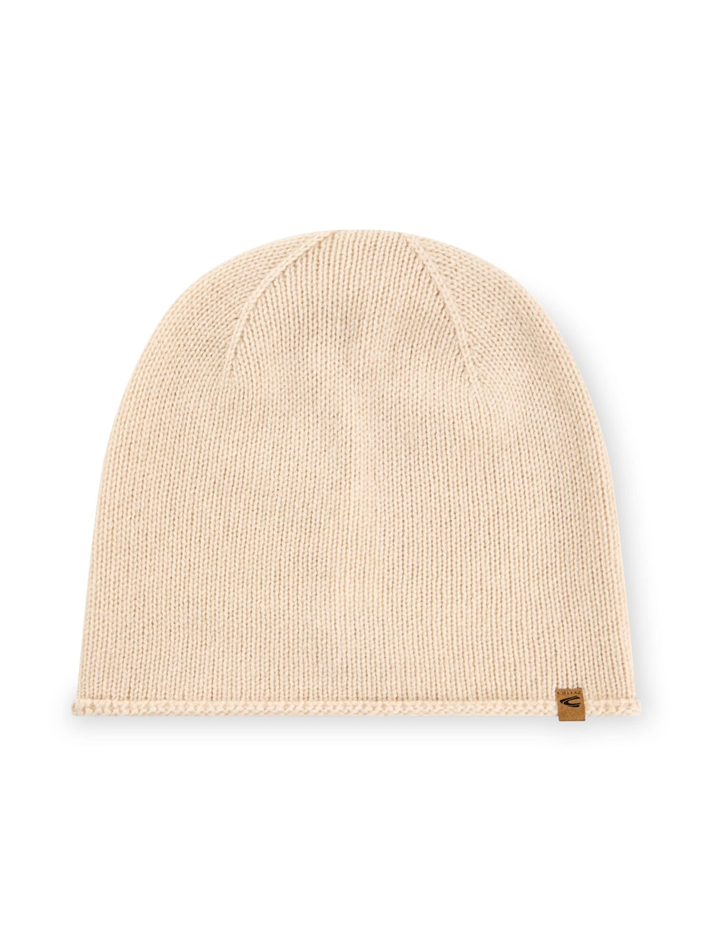 CAMEL ACTIVE Strickbeanie aus Kaschmir in Beige: Vorderseite