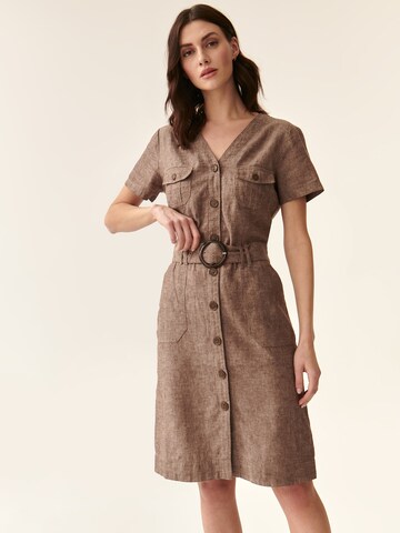 TATUUM Dress in Brown: front