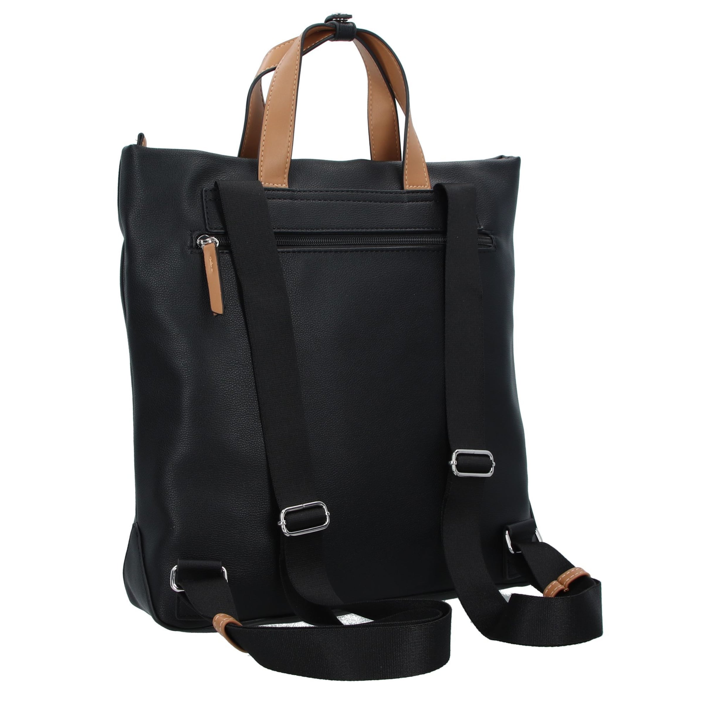 TOM TAILOR Backpack 'Zena' in Black