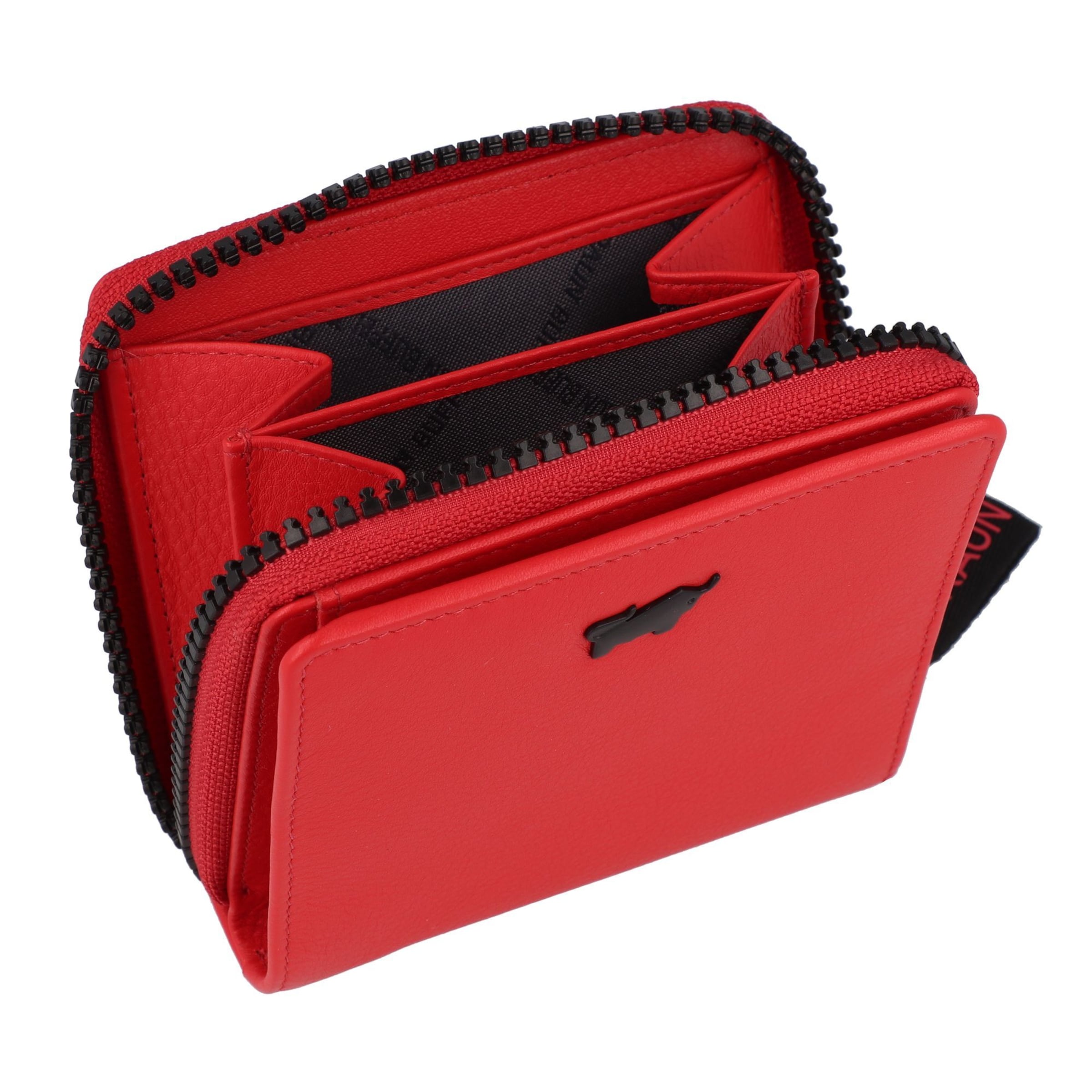 Portamonete 'Capri' di Braun Büffel in rosso
