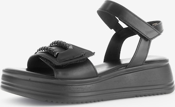 GABOR Sandale in Schwarz: Vorderseite