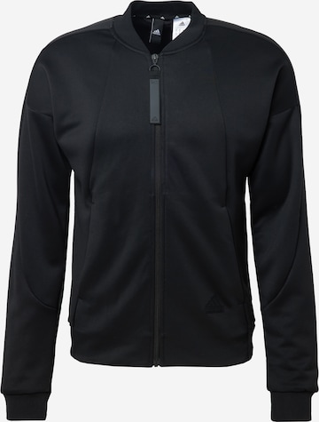 ADIDAS SPORTSWEAR Sportsweatjacke 'City Escape Aeroready Warming' in Schwarz: predná strana