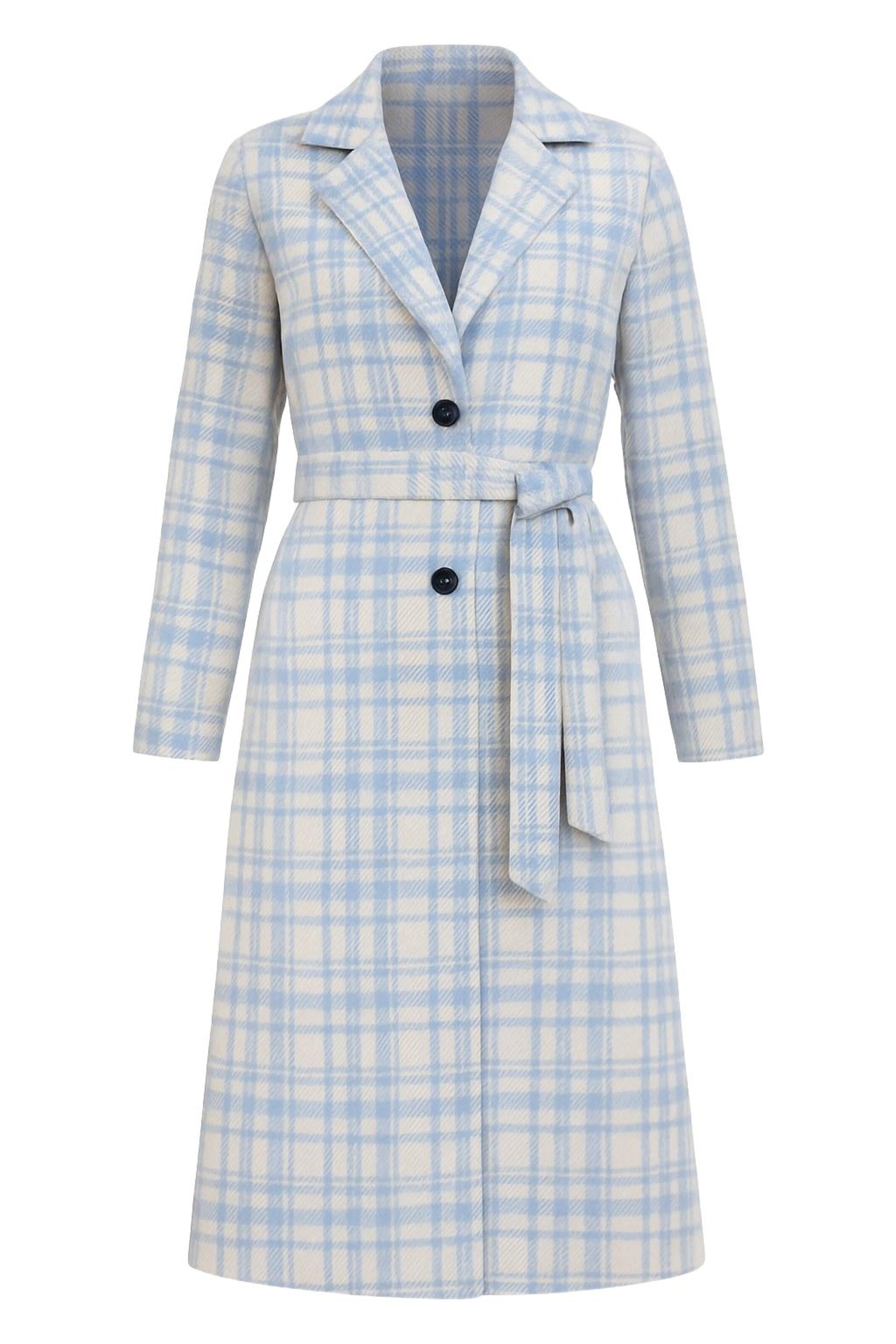 MODAMIHRAM Between-seasons coat in Light blue / White, Item view