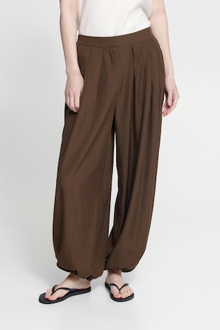 ICHI Baggy Trousers 'IHFAVA ' in Brown: front