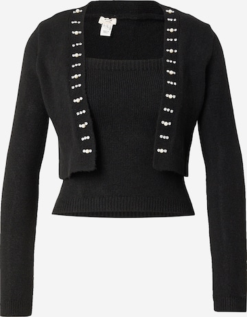 River Island Knit cardigan in Black: front