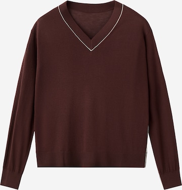 MANGO Pulover 'BERT' | rjava barva: sprednja stran