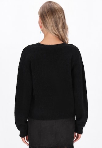 IZIA Gebreid vest 'Boho' in Zwart