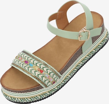Sandales Palado en vert : devant