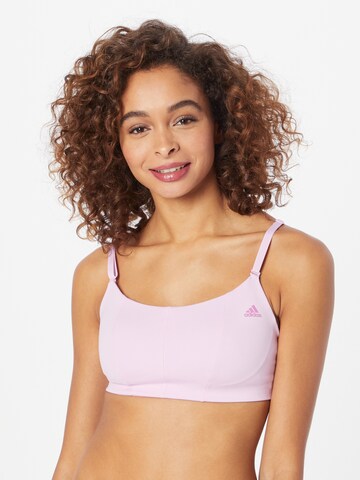 ADIDAS SPORTSWEAR Bralette Sports bra 'Studio Light-Support' in Purple: front