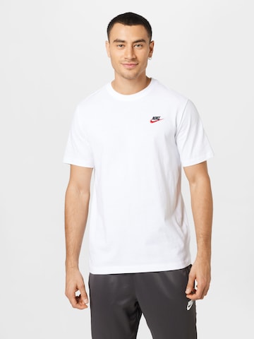 Nike Sportswear Regular Fit T-Shirt 'Club' in Weiß: predná strana
