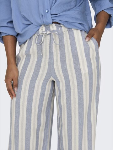 ONLY Wide leg Broek 'Caro' in Blauw