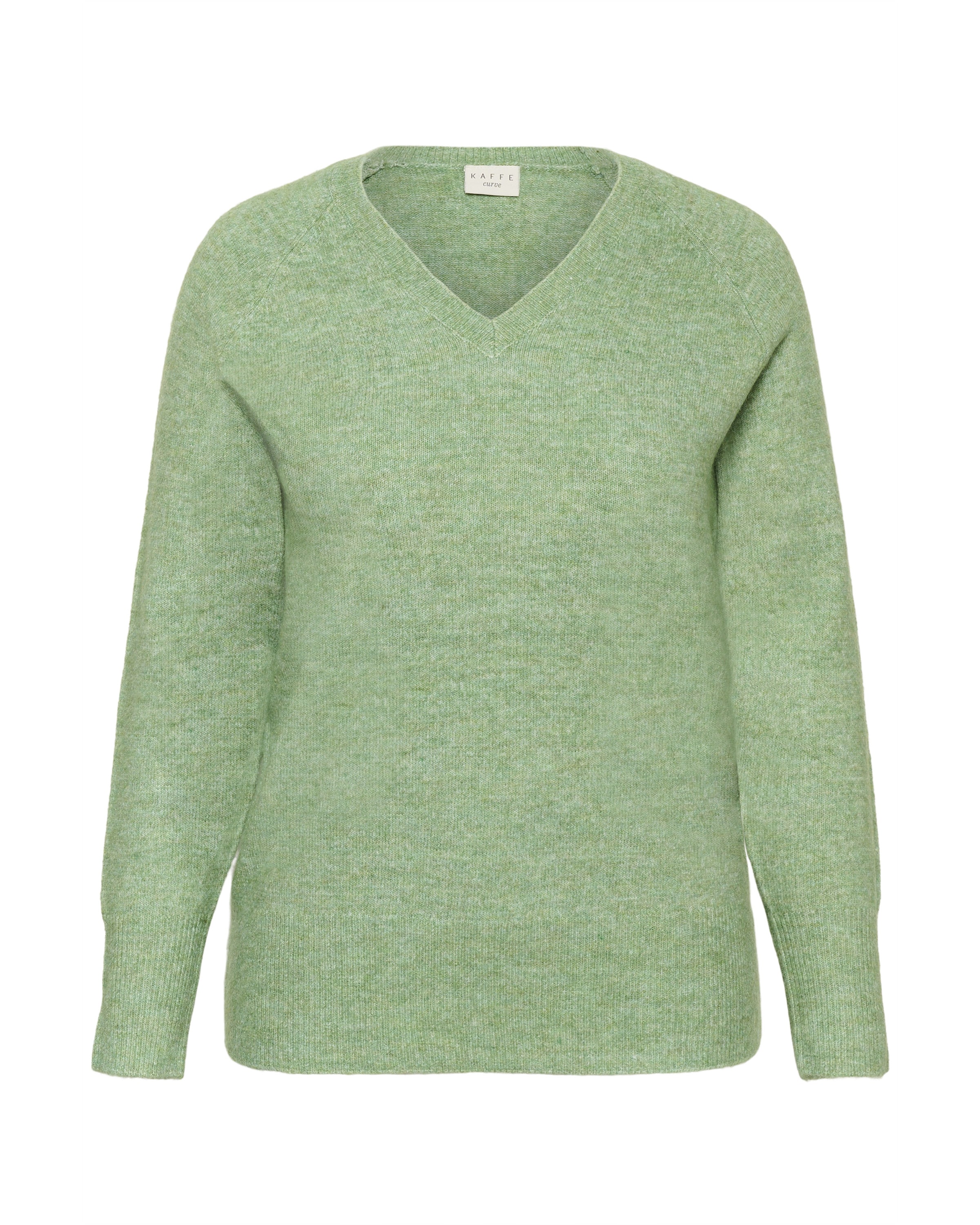 KAFFE CURVE Sweater 'KCNiela' in Green: front