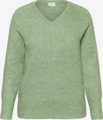 KAFFE CURVE Sweater 'KCNiela' in Green: front