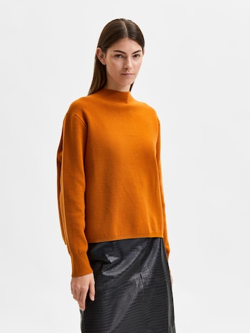 SELECTED FEMME Sweater 'Cali' in Orange: front