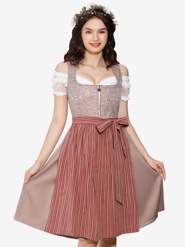 Yesfashion Dirndl in Pink: Vorderseite
