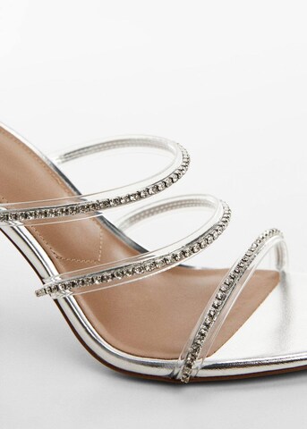 MANGO Mules 'gardenia' in Silver