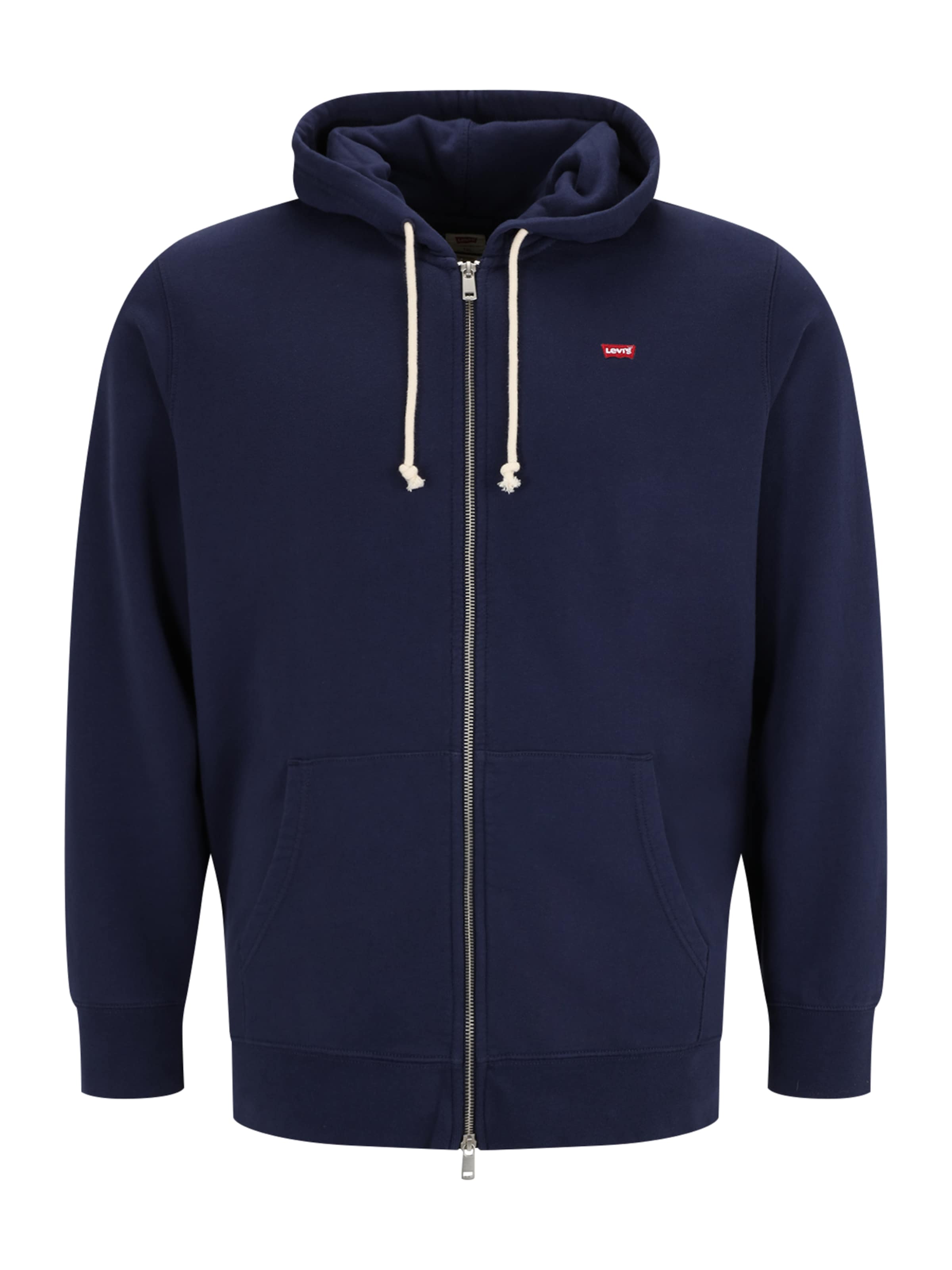 Levi's® Big & Tall Tréning póló 'New Original Zip-Up Hoodie' - kék: elől