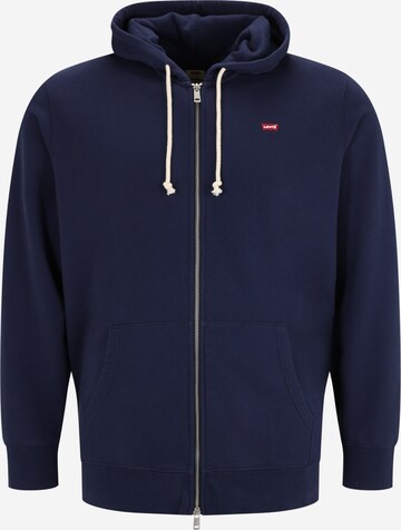 Levi's® Big & Tall Sweatshirt 'New Original Zip-Up Hoodie' in Blue: front