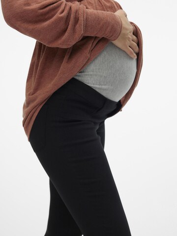 MAMALICIOUS Slimfit Bukser i sort