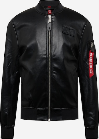 Alpha industries leather jacket clearance