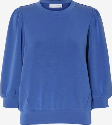SELECTED Sweatshirt 'SLFTENNY' in Blauw: voorkant