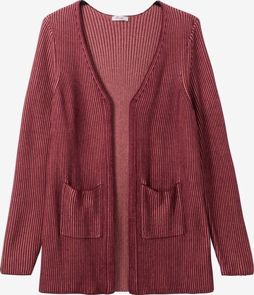 SHEEGO Knit Cardigan in Red: front