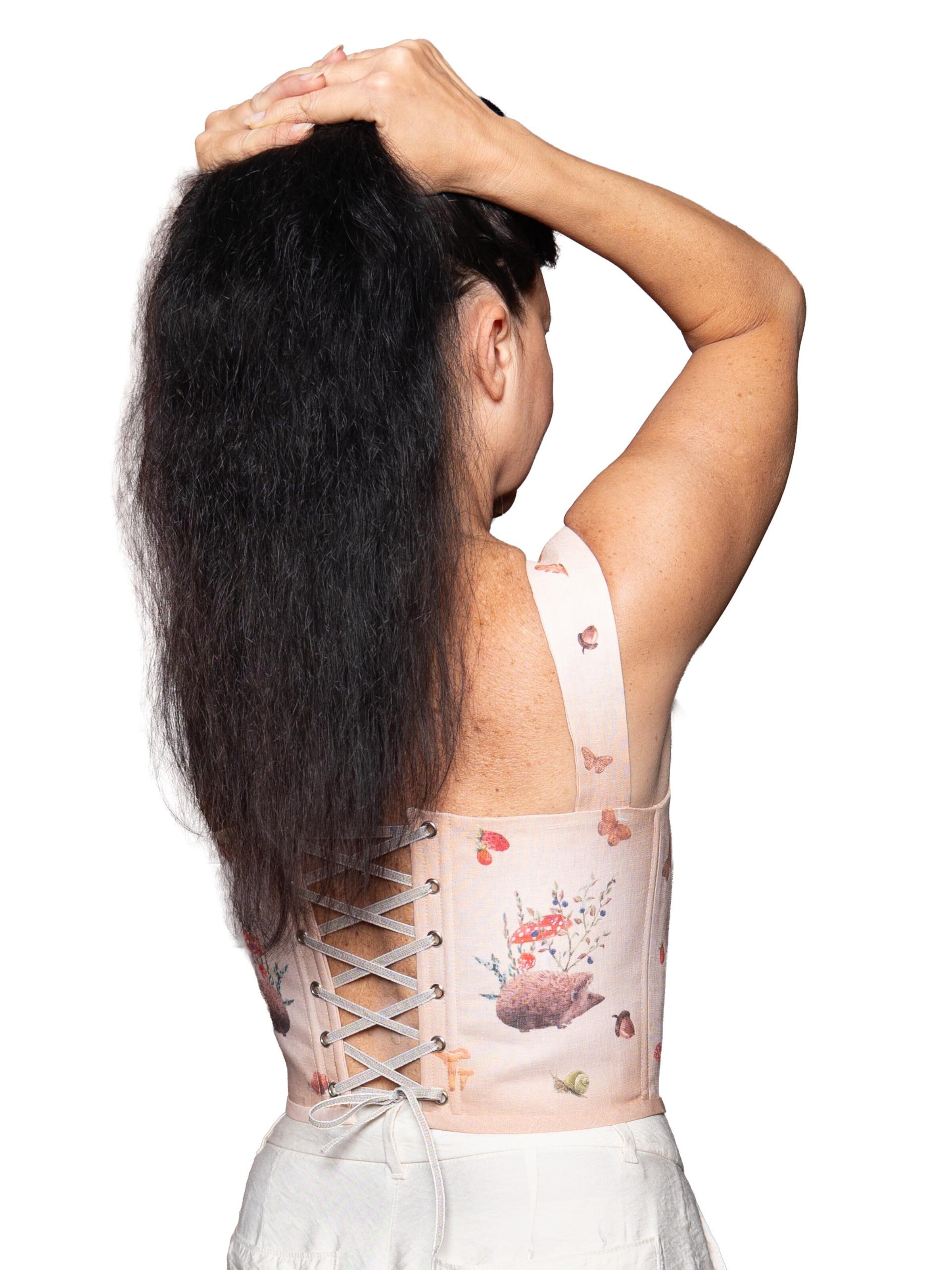 VIADALINNO Corsage 'Hedgehog Garden Corset' in Orange