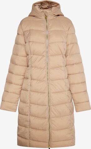 faina Wintermantel in Beige: voorkant