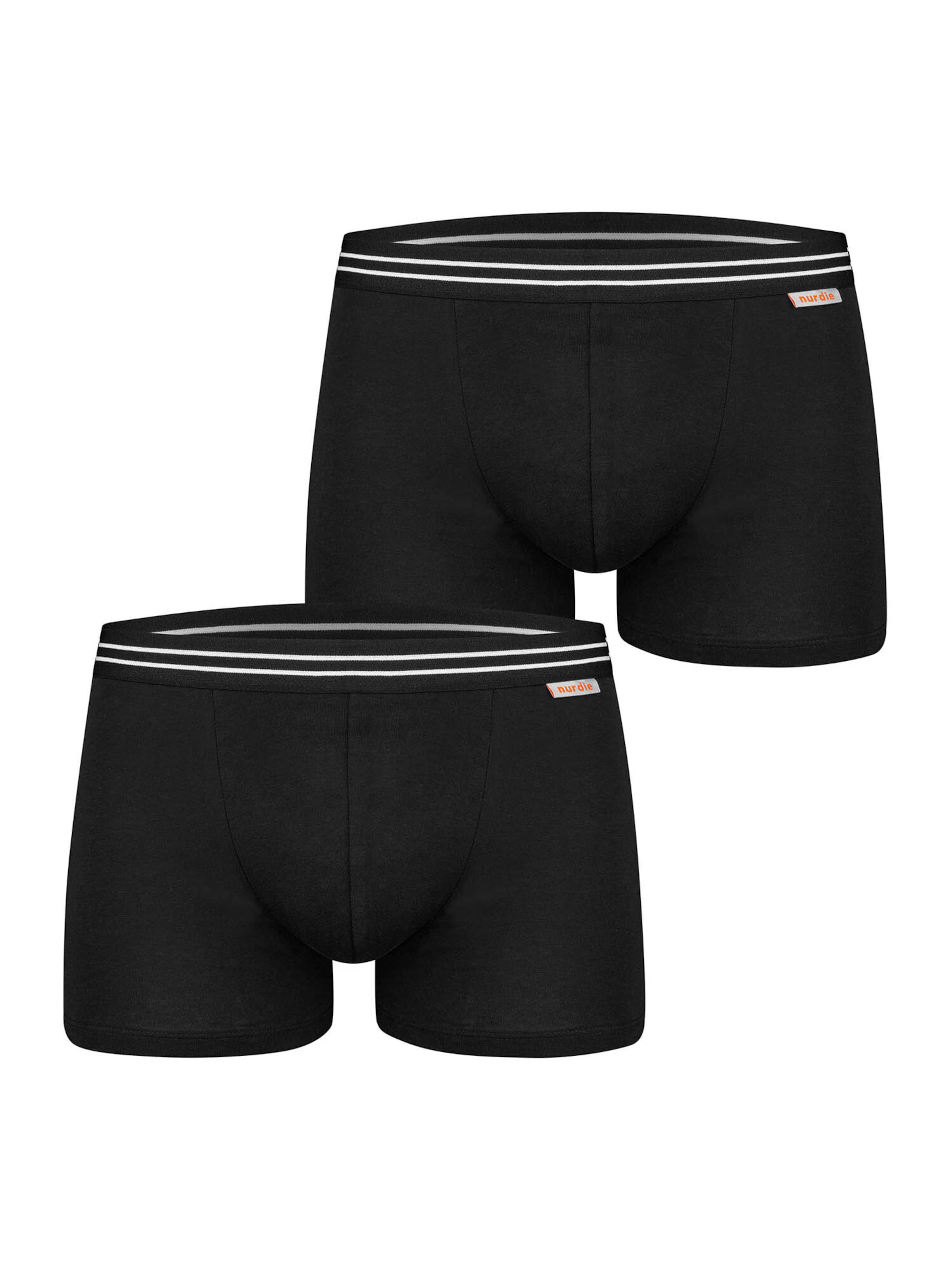 Nur Die Boxer shorts ' Cotton Stretch ' in Black: front