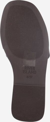 River Island Klapki w kolorze brązowy